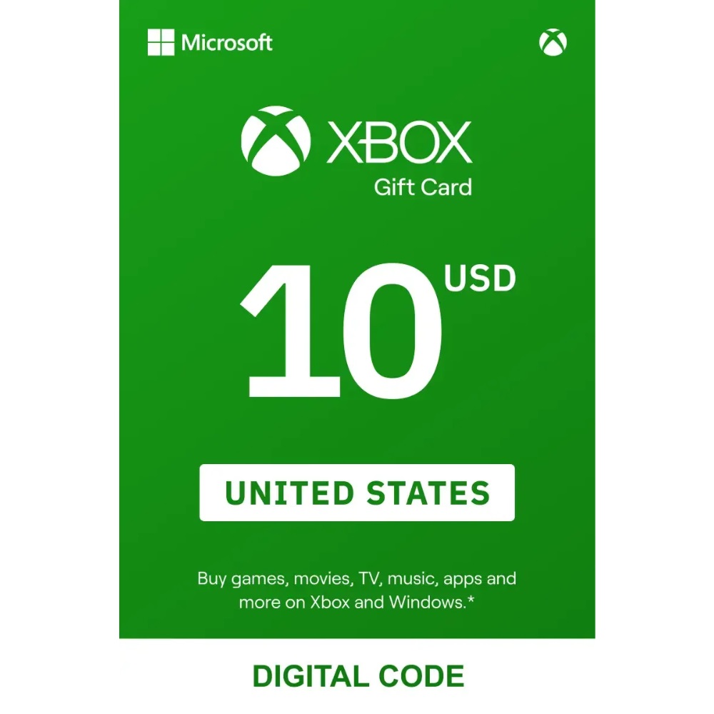 گیفت کارت 10 دلاری ایکس باکس